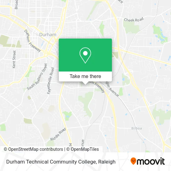 Durham Technical Community College map