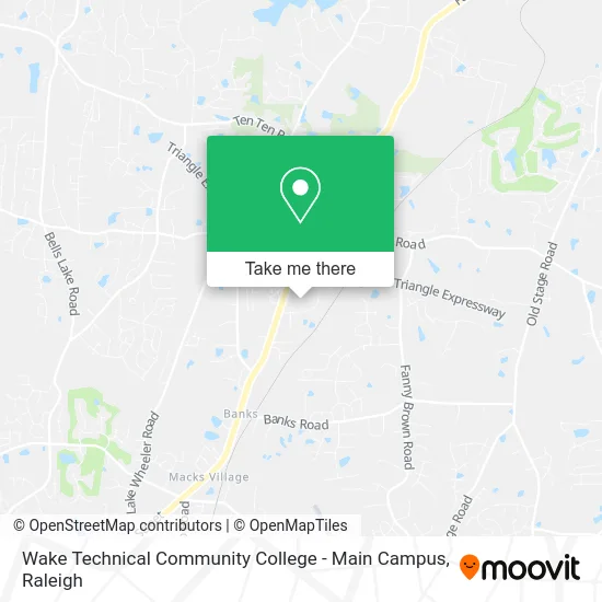 Wake Technical Community College - Main Campus map