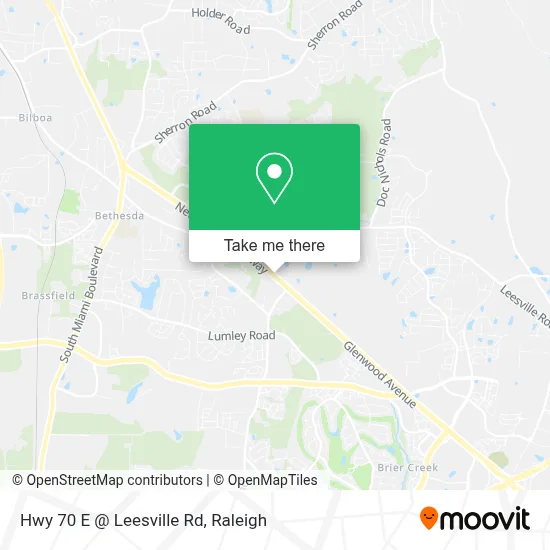 Mapa de Hwy 70 E @ Leesville Rd