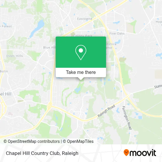 Chapel Hill Country Club map