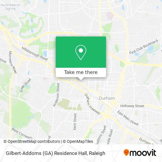 Mapa de Gilbert-Addoms (GA) Residence Hall
