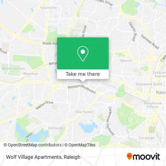 Wolf Village Apartments map