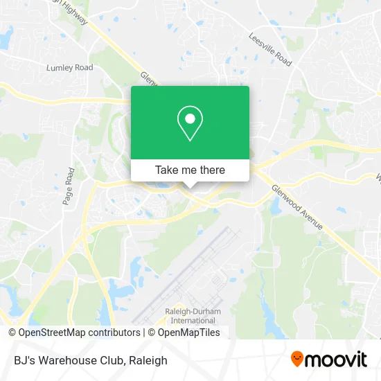 BJ's Warehouse Club map