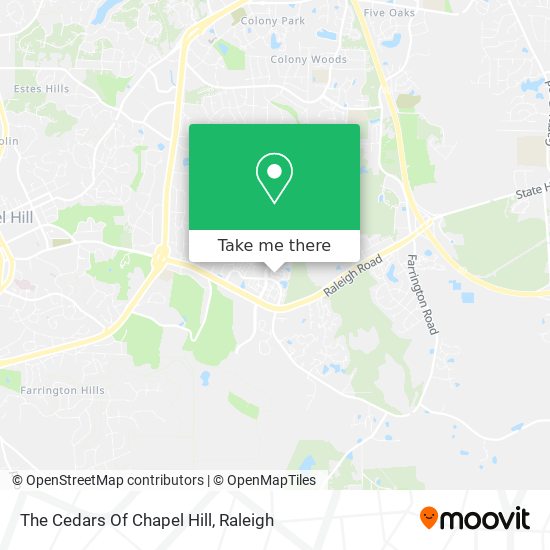 The Cedars Of Chapel Hill map