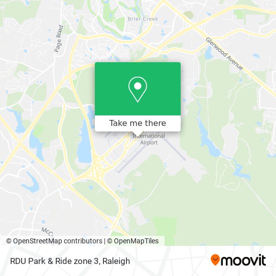 RDU Park & Ride zone 3 map