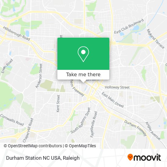 Durham Station NC USA map
