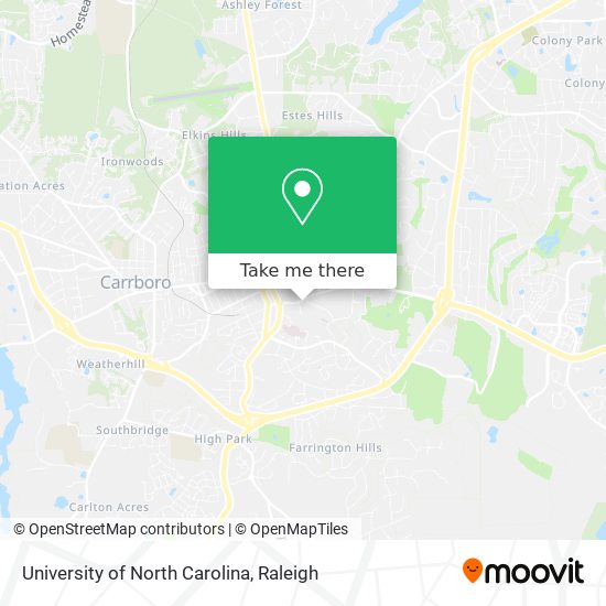 Mapa de University of North Carolina