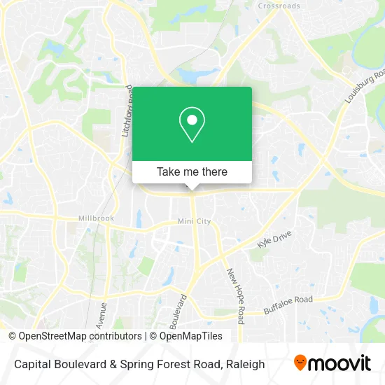 Capital Boulevard & Spring Forest Road map