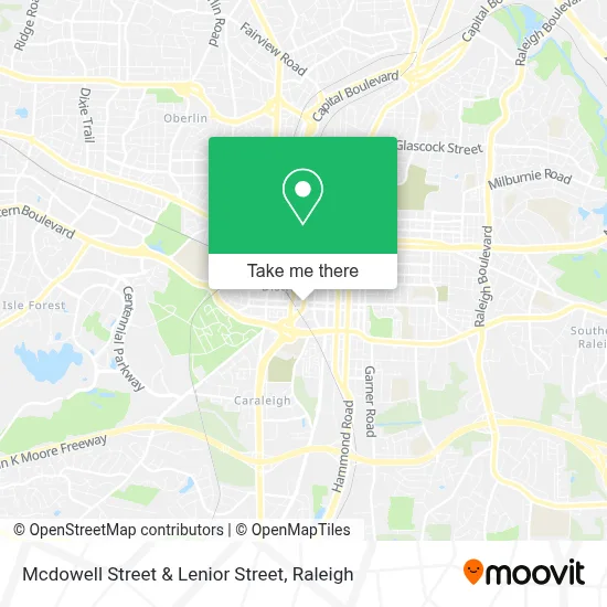 Mcdowell Street & Lenior Street map