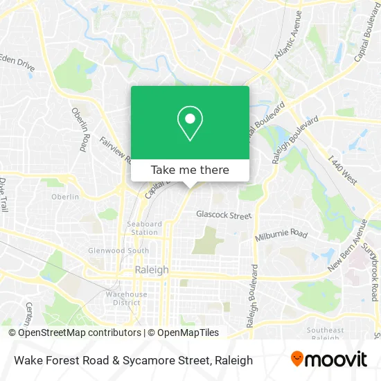 Wake Forest Road & Sycamore Street map