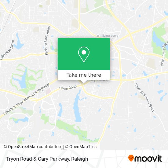 Tryon Road & Cary Parkway map
