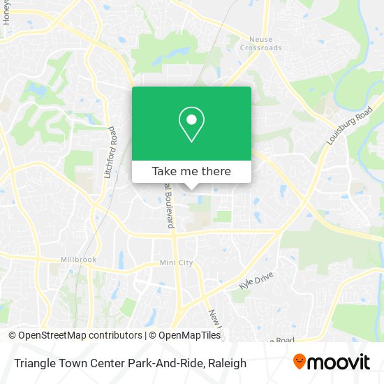 Triangle Town Center Park-And-Ride map