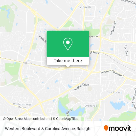 Mapa de Western Boulevard & Carolina Avenue