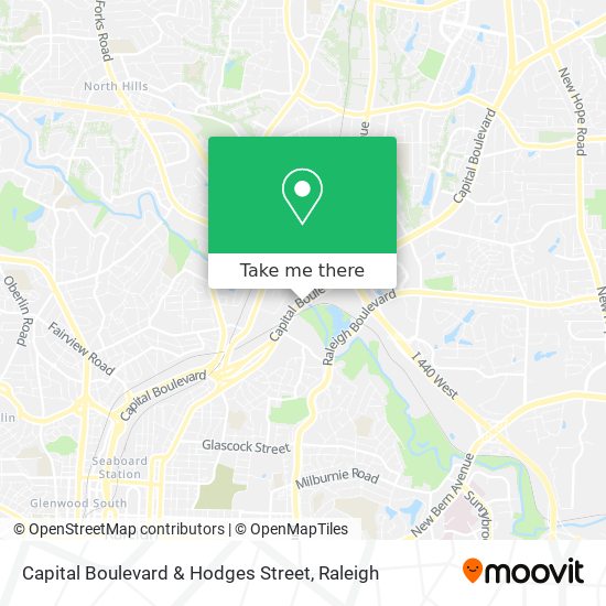 Capital Boulevard & Hodges Street map