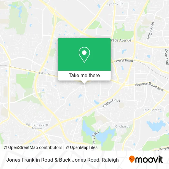 Jones Franklin Road & Buck Jones Road map