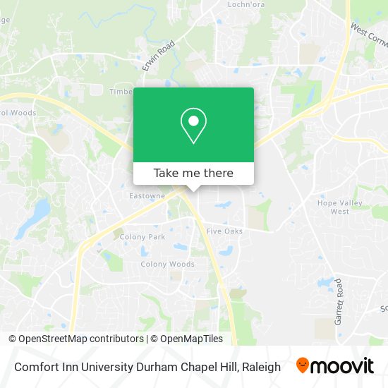 Mapa de Comfort Inn University Durham Chapel Hill