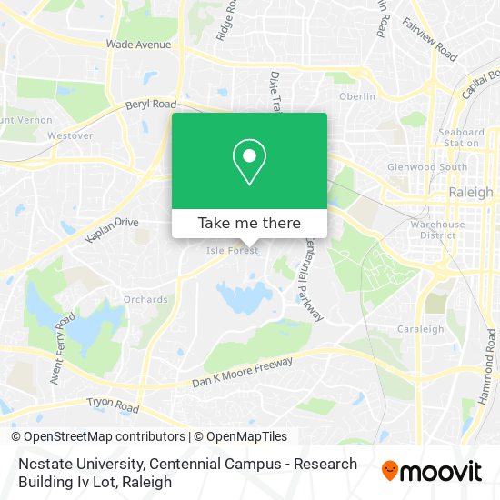 Mapa de Ncstate University, Centennial Campus - Research Building Iv Lot
