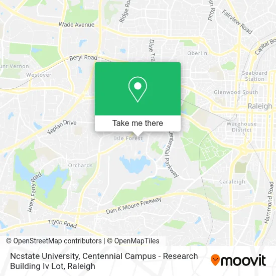 Ncstate University, Centennial Campus - Research Building Iv Lot map