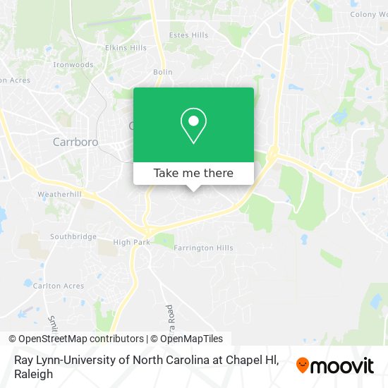 Mapa de Ray Lynn-University of North Carolina at Chapel Hl