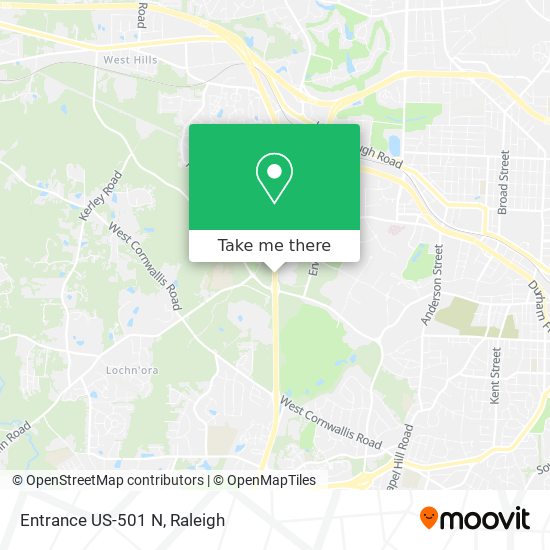 Mapa de Entrance US-501 N