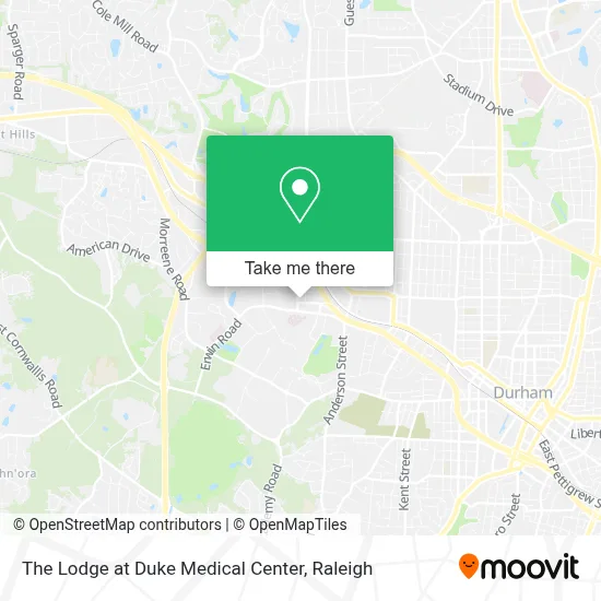 The Lodge at Duke Medical Center map