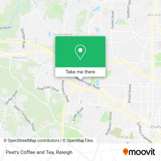 Peet's Coffee and Tea map