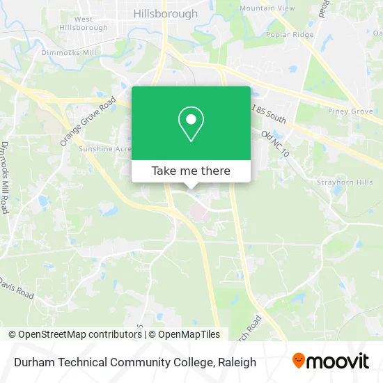 Durham Technical Community College map