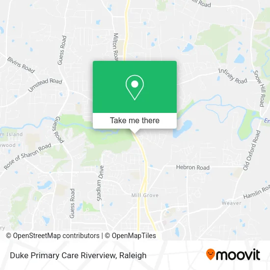 Duke Primary Care Riverview map