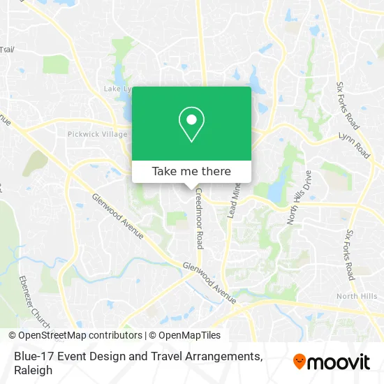 Mapa de Blue-17 Event Design and Travel Arrangements