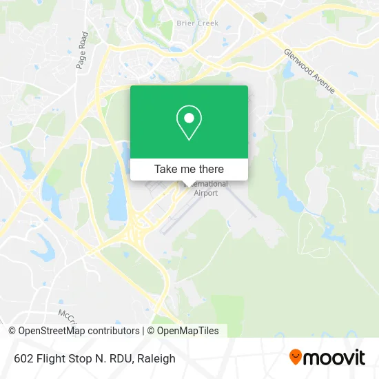 602 Flight Stop N. RDU map