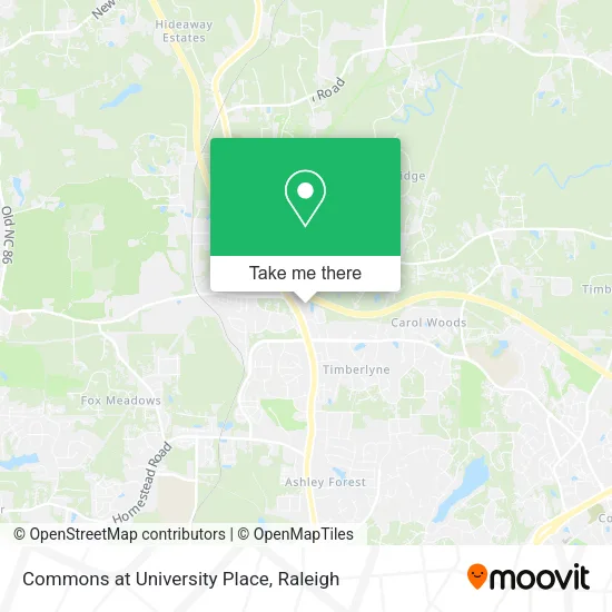 Commons at University Place map