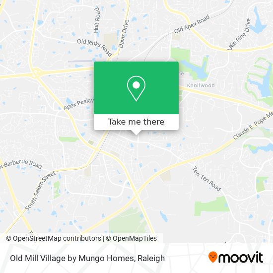 Mapa de Old Mill Village by Mungo Homes