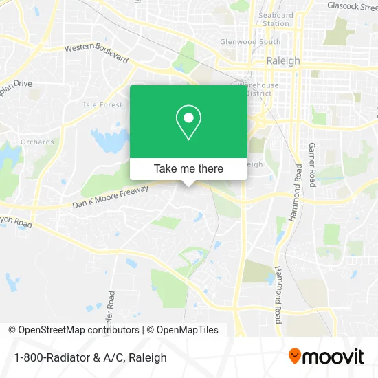 1-800-Radiator & A/C map