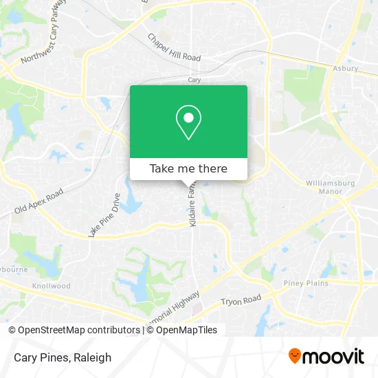Cary Pines map