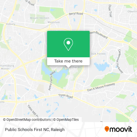 Public Schools First NC map