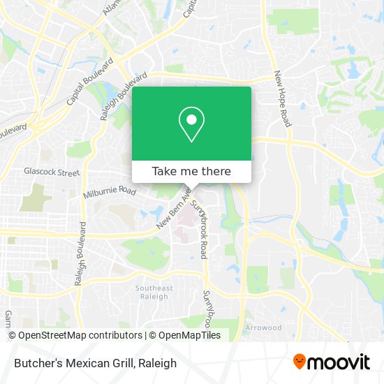 Butcher's Mexican Grill map
