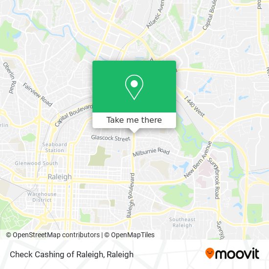 Mapa de Check Cashing of Raleigh