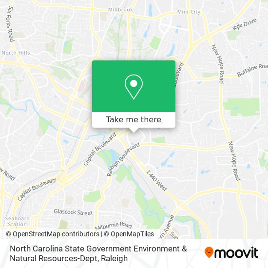 North Carolina State Government Environment & Natural Resources-Dept map