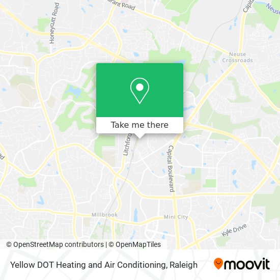 Yellow DOT Heating and Air Conditioning map