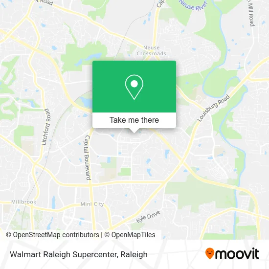 Walmart Raleigh Supercenter map