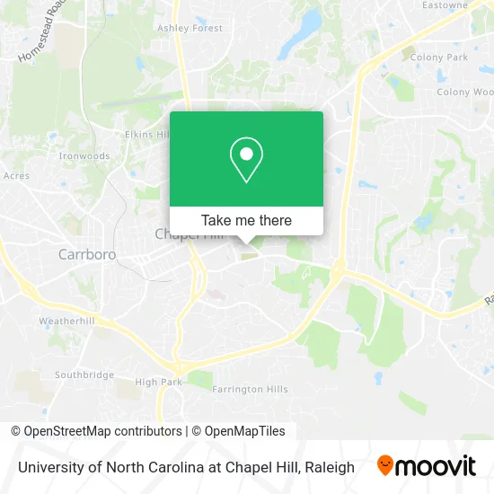 University of North Carolina at Chapel Hill map