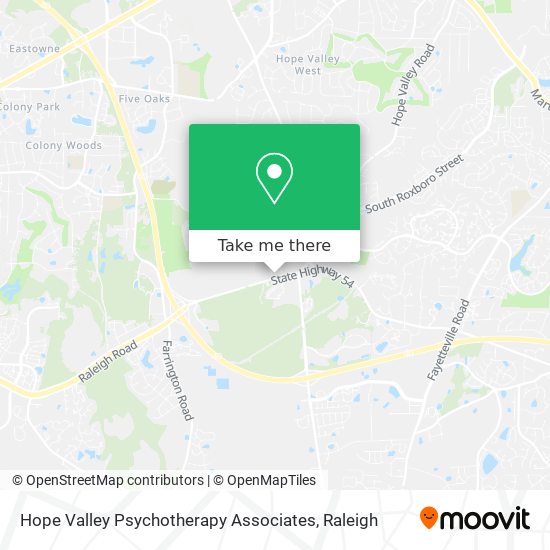 Mapa de Hope Valley Psychotherapy Associates