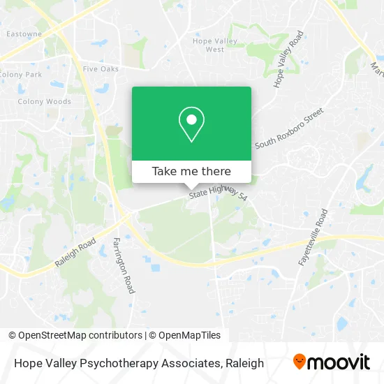 Hope Valley Psychotherapy Associates map