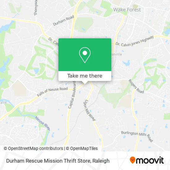 Durham Rescue Mission Thrift Store map
