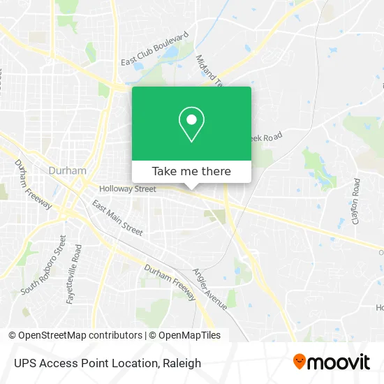 UPS Access Point Location map