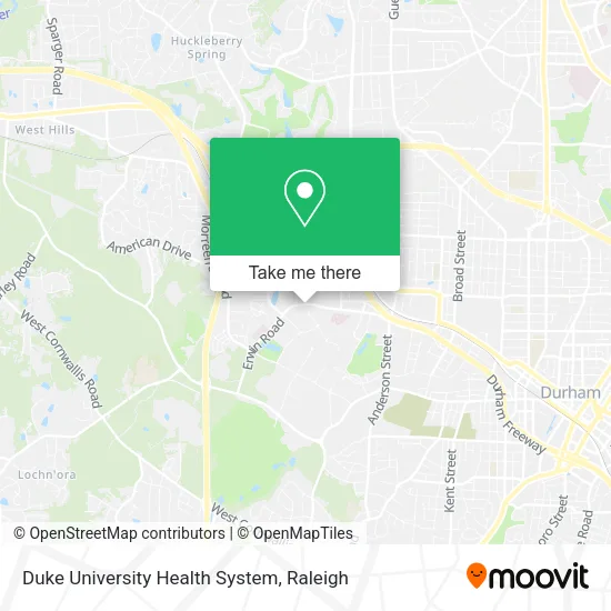 Duke University Health System map