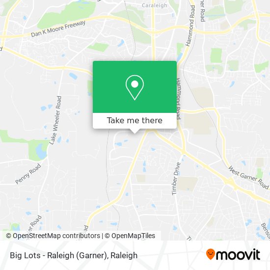 Mapa de Big Lots - Raleigh (Garner)