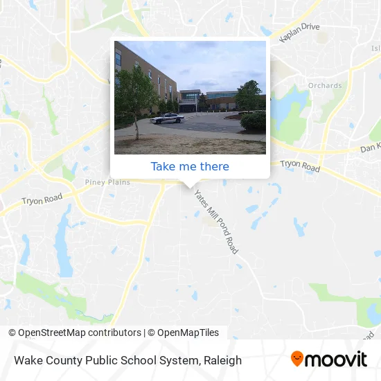 Mapa de Wake County Public School System