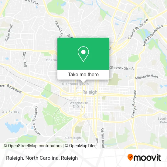 Raleigh, North Carolina map