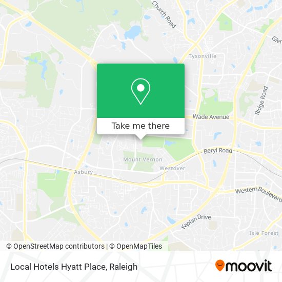 Mapa de Local Hotels Hyatt Place